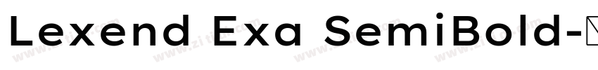 Lexend Exa SemiBold字体转换